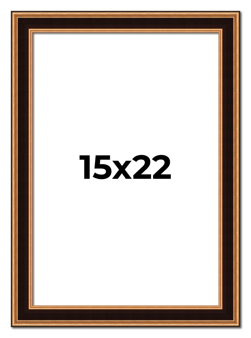15x22 Weathered Picture Frame with UV-Resistant Acrylic & Acid Free Backing, Available in 5 Finishes - Black, Gold, Red, White, Natural
